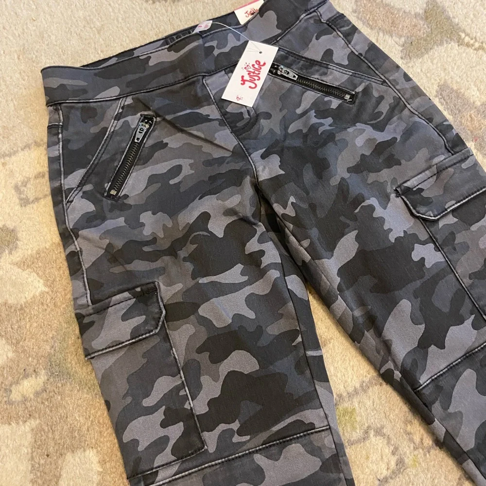 NEW Justice camo pants, girls 8